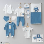 Bebek Waffle Ayıcık Desenli 10'lu Kutulu Hastane Çıkışı Seti Kutulu thumbnail 1