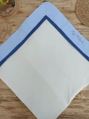 Yenidoğan Bal Peteği My Prince Taç Nakışlı Delüks Kundak Bebek Battaniyesi Mavi - 5