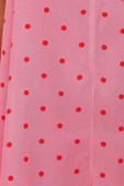 Kadın Moda Boru Paça V Yaka Puantiyeli Desen Kısa Puantiyeli İp Askılı Viskon Dokuma Tulum - 5