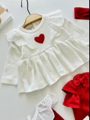 Kalp Baskılı Kutulu 5 Parça Hastane Çıkışı Seti %100 Pamuk thumbnail 4