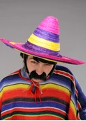 Sombrero Meksika Şapkası Renkli Örme Hasır Yetişkin Boy - 4