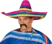 Sombrero Meksika Şapkası Renkli Örme Hasır Yetişkin Boy - 2
