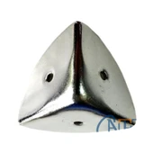 Dekoratif, Kutu, Sandık Köşesi - 45x28 mm,Büyük, Nikel, 1 Adet - 1