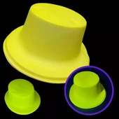 Neon Partisi Sarı Renk Plastik Fötr Şapka - 1