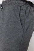 Moda Örme Normal Bel Boru Paça Gündelik Antrasit Regular Fit Şort Bermuda - 4