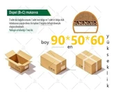 90x50x60 (K.S.S.S.K) 140.gramajlı Çift Oluklu 90.desi Jumbo Boy E-ticaret Ve Taşınma Kolisi (5ADET) - 1