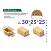 30x25x25 (T.s.S.s.T) Gramajlı Çift Oluklu Mini boy E-ticaret ve Taşınma Kolisi (5adt-Kapalı Hali 6'desi) - 1