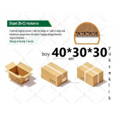 40x30x30 (T.S.S.S.T) gramajlı Çift Oluklu 12.desi Orta Boy E-ticaret Ve Taşınma Kolisi (5ADET) - 1