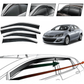 Opel Astra J Sedan 2010 Kromlu Cam Rüzgarlığı 4 Lü - 1