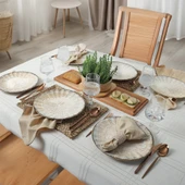 Keramika Vintage Cream Sirius Servis Tabağı 27 Cm 6 Adet 22146 - 4