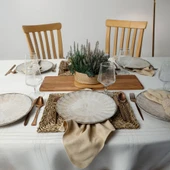 Keramika Vintage Cream Sirius Servis Tabağı 27 Cm 6 Adet 22146 - 5