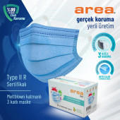 AREA Yeni Nesil  5 Kutu 250 Adet Meltblown Filtreli Cerrahi Medikal Maske - 3