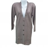 V Yaka Düğmeli Triko Hırka - 10