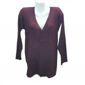 Uzun Kollu Kadın Triko Hırka - 7