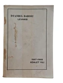İSTANBUL BAROSU LEVHASI 1967-1968 ADALET YILI (İKİNCİ EL KİTAP) - 1