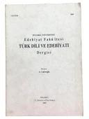 İSTANBUL ÜNİVERSİTESİ EDEBİYAT FAKÜLTESİ DERGİSİ CİLT:XXIX (29 ) (İKİNCİ EL KİTAP) - 1