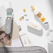 3 Bölmeli Taşınabilir Seyahat Tipi Hap Saklama Kutusu İlaç Saklama Kutusu thumbnail 3