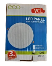 Yücel 3W Led Panel Eko Yuvarlak Günışığı 3000k - 1