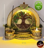Antik Kapı Hayat Ağacı GeriAkış ve Çubuk Tütsülük (Işıklı) - 5