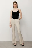 Ekol Kadın Yüksek Bel Minimalist Çan Pantolon - Günlük Şık thumbnail 1