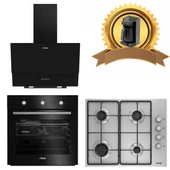 Altus Siyah Cam Ankastre Set ALA 535 B Davlumbaz - 181 GID Ocak - 133 B Fırın Turbo thumbnail 4