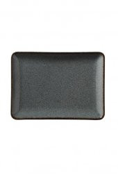 Pearl Porselen Dikdörten Düz Tabak 23x17 cm Mavi - 1