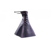 Toyota Yaris 2005-2011 Uyumlu Vites Körüğü Siyah Deri Kırmızı Dikiş thumbnail 2