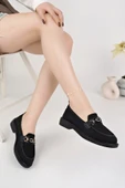 Muggo SAKURA Metal Tokalı Triko Kadın Loafer Günlük Makosen Ayakkabı - 10