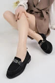 Muggo SAKURA Metal Tokalı Triko Kadın Loafer Günlük Makosen Ayakkabı - 8