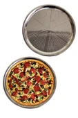 Delikli Çelik Pizza Ve Lahmacun Tepsisi Büyük Boy -36  cm - 1