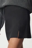 Modern Tarz Astarsız Dokuma Mini Boy Mini Yırtmaçlı Etek - 2