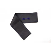 Skoda Octavia 1996-2004 Uyumlu Direksiyon Kılıfı Dikmeli Siyah Vinil Mavi Nakışlı thumbnail 1