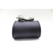 Toyota Yaris 2005-2011 Uyumlu Direksiyon Kılıfı Dikmeli Siyah Vinil Siyah Nakışlı thumbnail 4