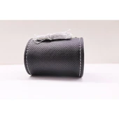 Renault Scenic 2 2003-2009    Uyumlu Direksiyon Kılıfı Dikmeli Siyah Vinil Gri Nakışlı thumbnail 3