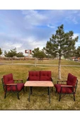 Zigonzi 2+1+1 Bordo, Masalı, Balkon, Bahçe Takımı - 1
