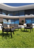 Zigonzi Modern 2 1 1 Bahçe Mobilyası Takımı Sehpasız Masasız - 2