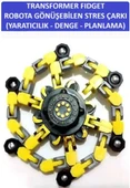 ZETCONCEPT TRANSFORMERS DÖNÜŞTÜRÜLEBİLİR ROBOTİK STRES ÇARKI - ROBOTIC FIDGET SPINNER -RENK:SARI - 4