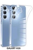 Galaxy A16 Uyumlu Kılıf Kamera Korumalı Şeffaf Esnek Renksiz Silikon Kapak thumbnail 2