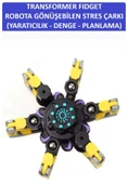 ZETCONCEPT TRANSFORMERS DÖNÜŞTÜRÜLEBİLİR ROBOTİK STRES ÇARKI - ROBOTIC FIDGET SPINNER -RENK:SARI - 1