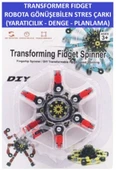 TRANSFORMERS DÖNÜŞTÜRÜLEBİLİR ROBOTİK STRES ÇARKI - ROBOTIC FIDGET SPINNER -RENK:KIRMIZI - 2