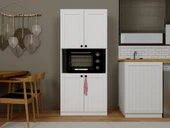 Midoser Lucas 4 Kapaklı Çok Amaçlı Dolap, Çok Amaçlı Banyo, Mutfak Ve Mikrodalga Fırın Dolabı - Beyaz - 1