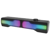 Rampage Arty X13 2.0 Bluetooth'lu Rms 3W*2 RGB Işıklı Multimedia Usb 5V 45dB Gaming Oyuncu Speaker - 7