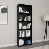 Midoser Lucas Serisi Siyah 5 Raflı Kitaplık - 1