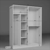 Midoser Kardelen Serisi 140 Cm Mat Beyaz 4 Kapılı 5 Raflı Elbise Dolabı - 7