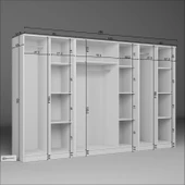 Midoser Kardelen Serisi Beyaz 7 Kapılı 13 Raflı 280 Cm Elbise Dolabı-gardırop Seti, Derinlik : 50 Cm - 7