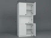 Midoser Lucas 4 Kapaklı Çok Amaçlı Dolap, Çok Amaçlı Banyo, Mutfak Ve Mikrodalga Fırın Dolabı - Beyaz - 8