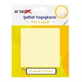 INOX YAPISKANLI NOT KAGIDI 76X76 50 YP.SEFFAF SARI - 1