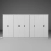 Midoser Kardelen Serisi Beyaz 9 Kapılı 14 Raflı 340 Cm Elbise Dolabı - Gardırop Seti, Derinlik : 50 Cm - 4