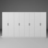 Midoser Kardelen Serisi Beyaz 8 Kapılı 14 Raflı 300 Cm Elbise Dolabı - Gardırop Seti, Derinlik : 50 Cm - 5