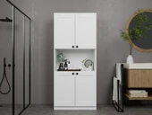 Midoser Lucas 4 Kapaklı Çok Amaçlı Dolap, Çok Amaçlı Banyo, Mutfak Ve Mikrodalga Fırın Dolabı - Beyaz - 5